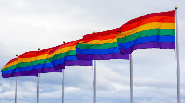 Rainbow Pride flags